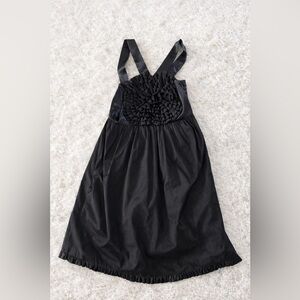 Anthropologie Burlapp Black Ruffle Dress Size 6 Sleeveless